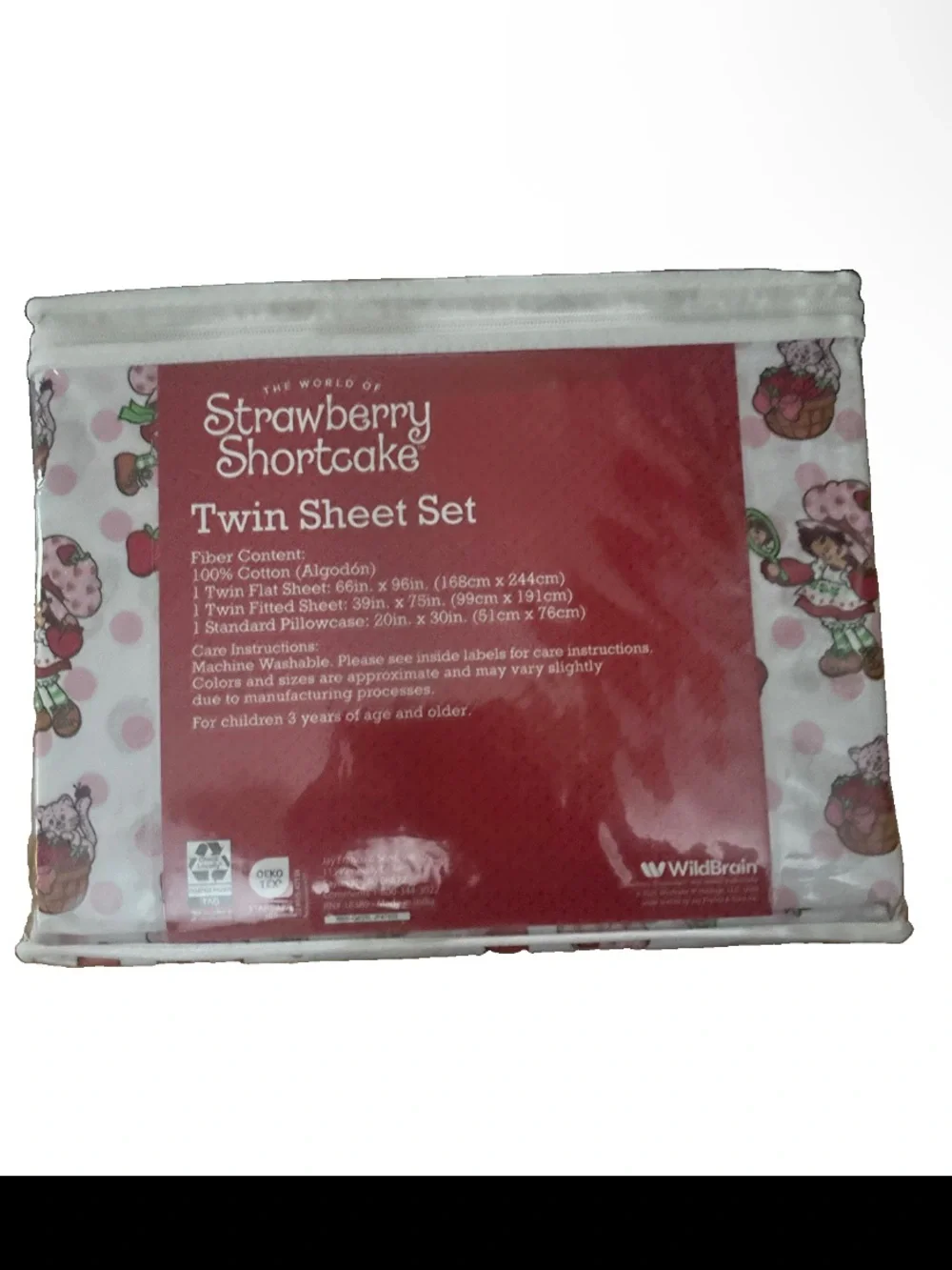 Strawberry Shortcake Twin Sheet Set - Pink